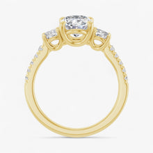 The Iconic 3-Stone Pavé Engagement Ring | Oval