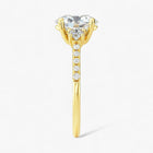 The Iconic 3-Stone Pavé Engagement Ring | Oval