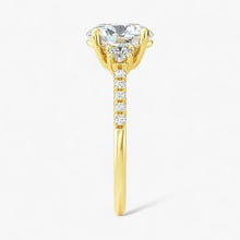 The Iconic 3-Stone Pavé Engagement Ring | Oval