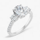 The Iconic 3-Stone Pavé Engagement Ring | Oval