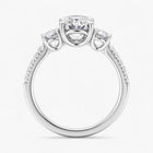 The Iconic 3-Stone Pavé Engagement Ring | Oval