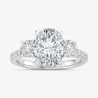 The Iconic 3-Stone Pavé Engagement Ring | Oval