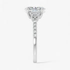 The Iconic 3-Stone Pavé Engagement Ring | Oval