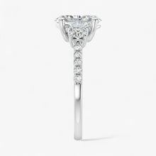 The Iconic 3-Stone Pavé Engagement Ring | Oval