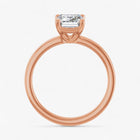 The Cigar Band Solitaire Engagement Ring | Emerald