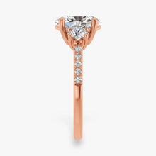 The Iconic 3-Stone Pavé Engagement Ring | Oval