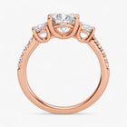 The Iconic 3-Stone Pavé Engagement Ring | Oval
