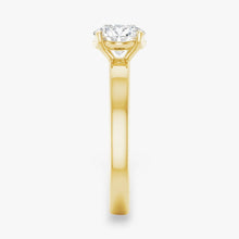The Cigar Band Solitaire Engagement Ring | Oval