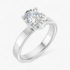 The Cigar Band Solitaire Engagement Ring | Oval