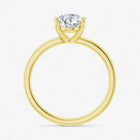 The Cigar Band Solitaire Engagement Ring | Oval