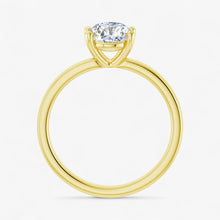 The Cigar Band Solitaire Engagement Ring | Oval