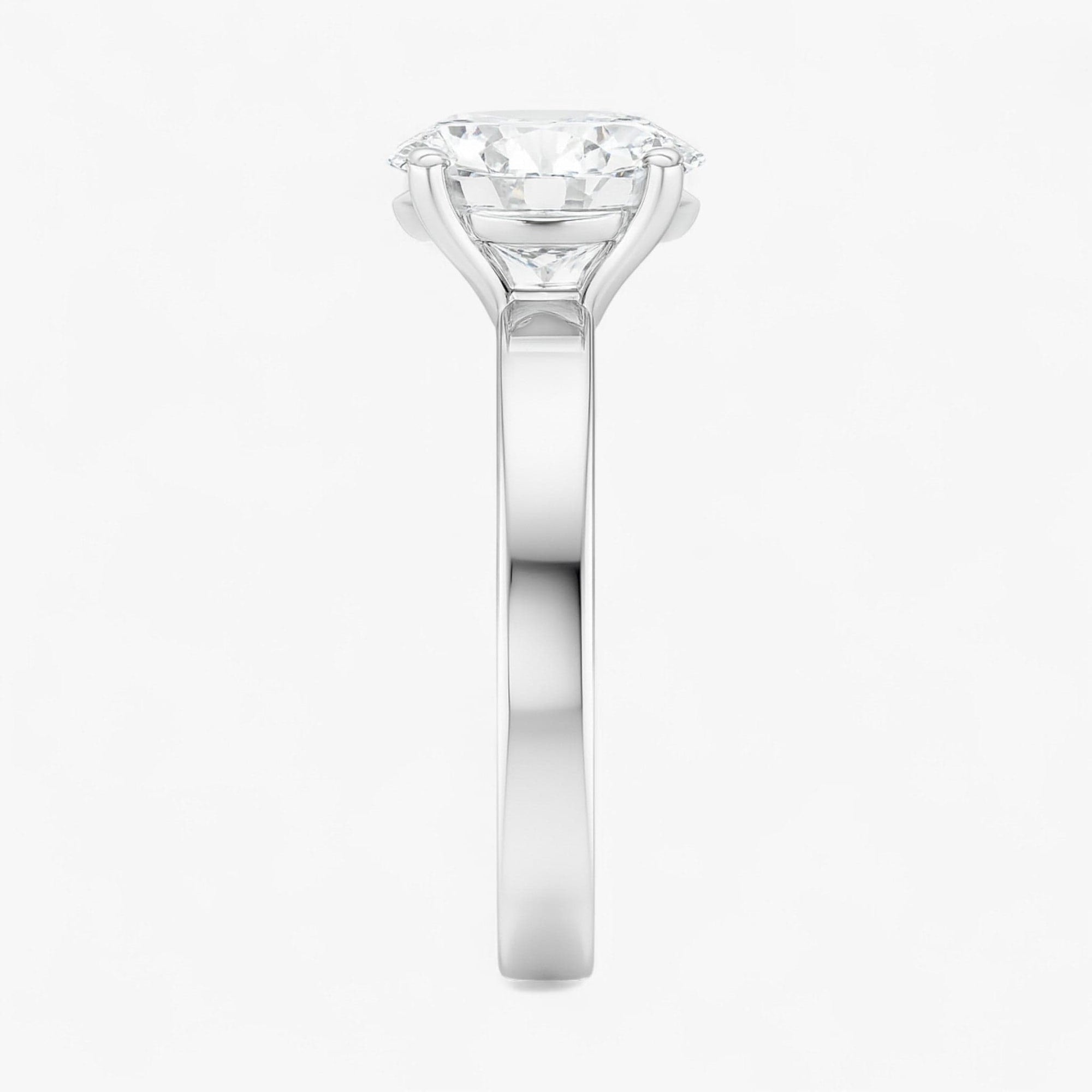 The Cigar Band Solitaire Engagement Ring | Oval