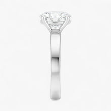 The Cigar Band Solitaire Engagement Ring | Oval