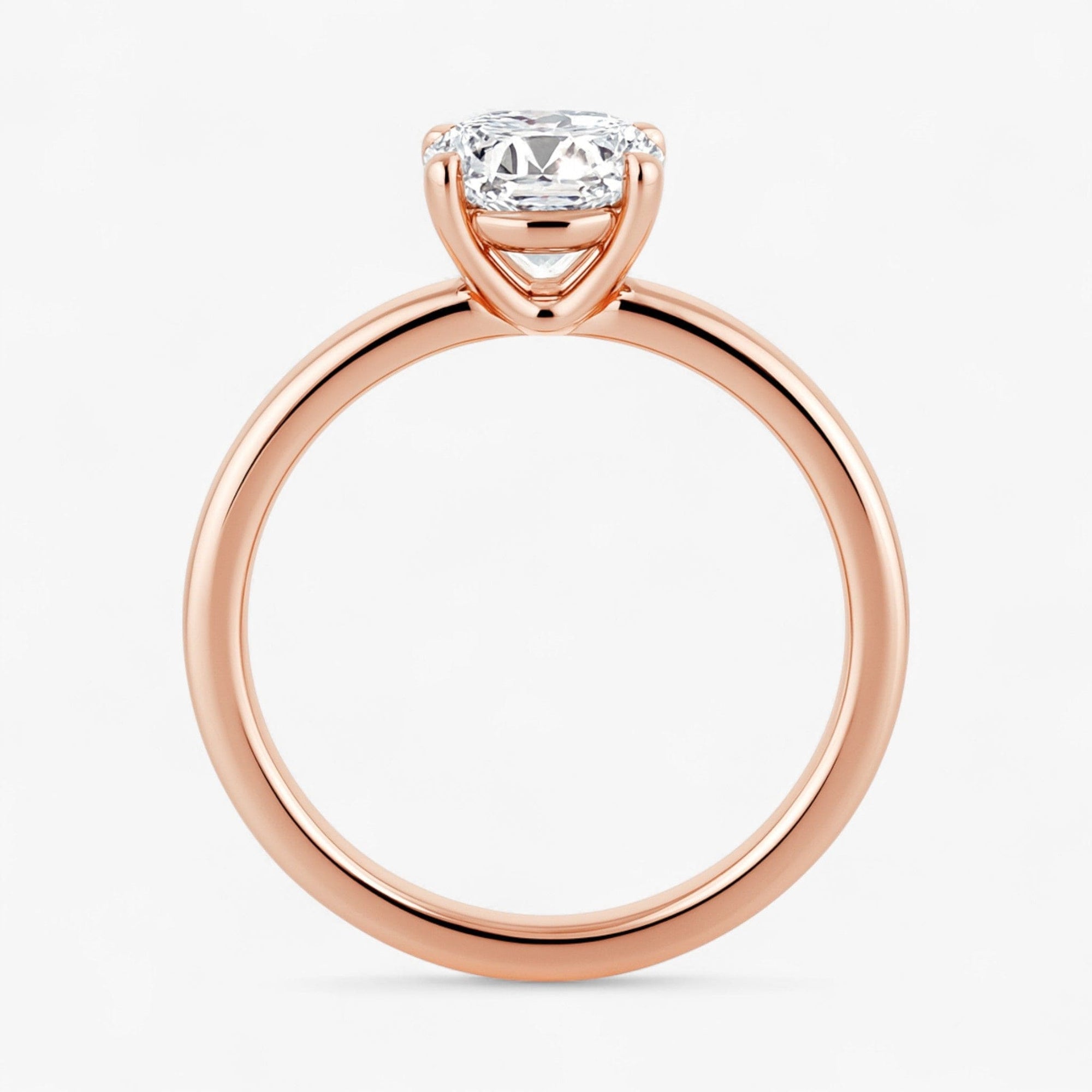 The Cigar Band Solitaire Engagement Ring | Oval