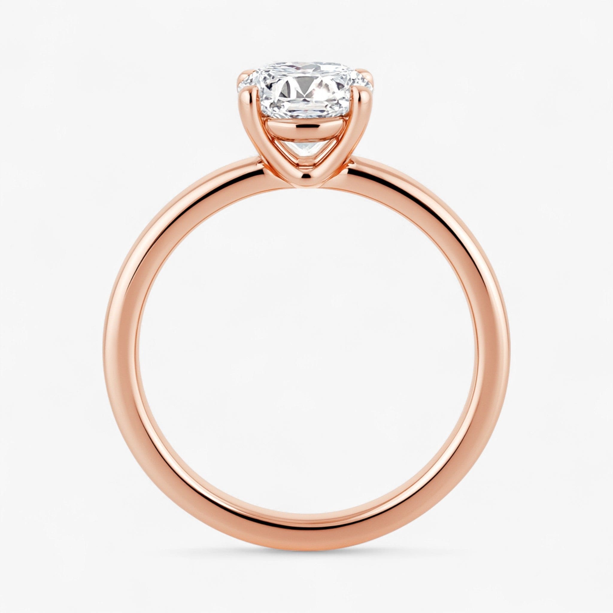 The Cigar Band Solitaire Engagement Ring | Oval