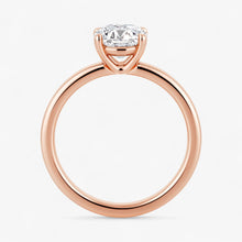 The Cigar Band Solitaire Engagement Ring | Oval