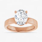 The Cigar Band Solitaire Engagement Ring | Oval