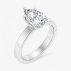The Cigar Band Solitaire Engagement Ring | Pear