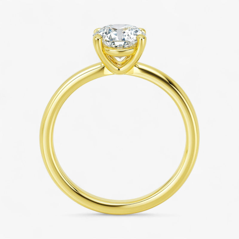 The Cigar Band Solitaire Engagement Ring | Pear
