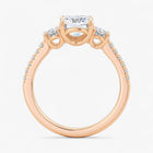 The Iconic 3-Stone Pavé Engagement Ring | Emerald