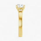 The Cigar Band Solitaire Engagement Ring | Cushion