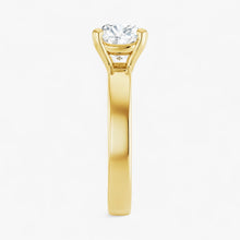 The Cigar Band Solitaire Engagement Ring | Cushion