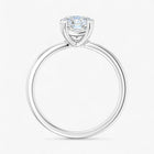 The Cigar Band Solitaire Engagement Ring | Cushion
