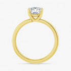The Cigar Band Solitaire Engagement Ring | Cushion