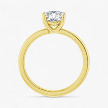 The Cigar Band Solitaire Engagement Ring | Cushion