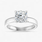 The Cigar Band Solitaire Engagement Ring | Cushion