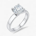 The Cigar Band Solitaire Engagement Ring | Cushion