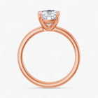The Cigar Band Solitaire Engagement Ring | Cushion