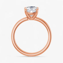 The Cigar Band Solitaire Engagement Ring | Cushion