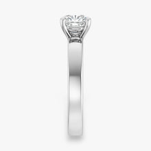 The Cigar Band Solitaire Engagement Ring | Cushion