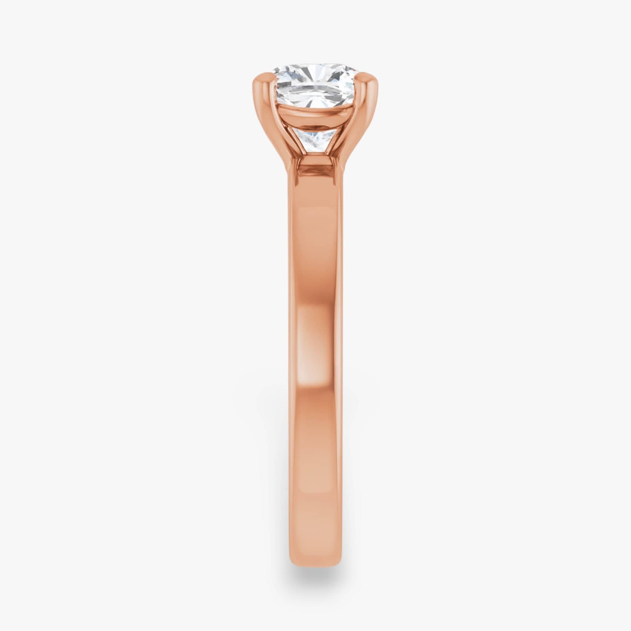 The Cigar Band Solitaire Engagement Ring | Cushion