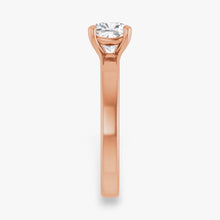 The Cigar Band Solitaire Engagement Ring | Cushion