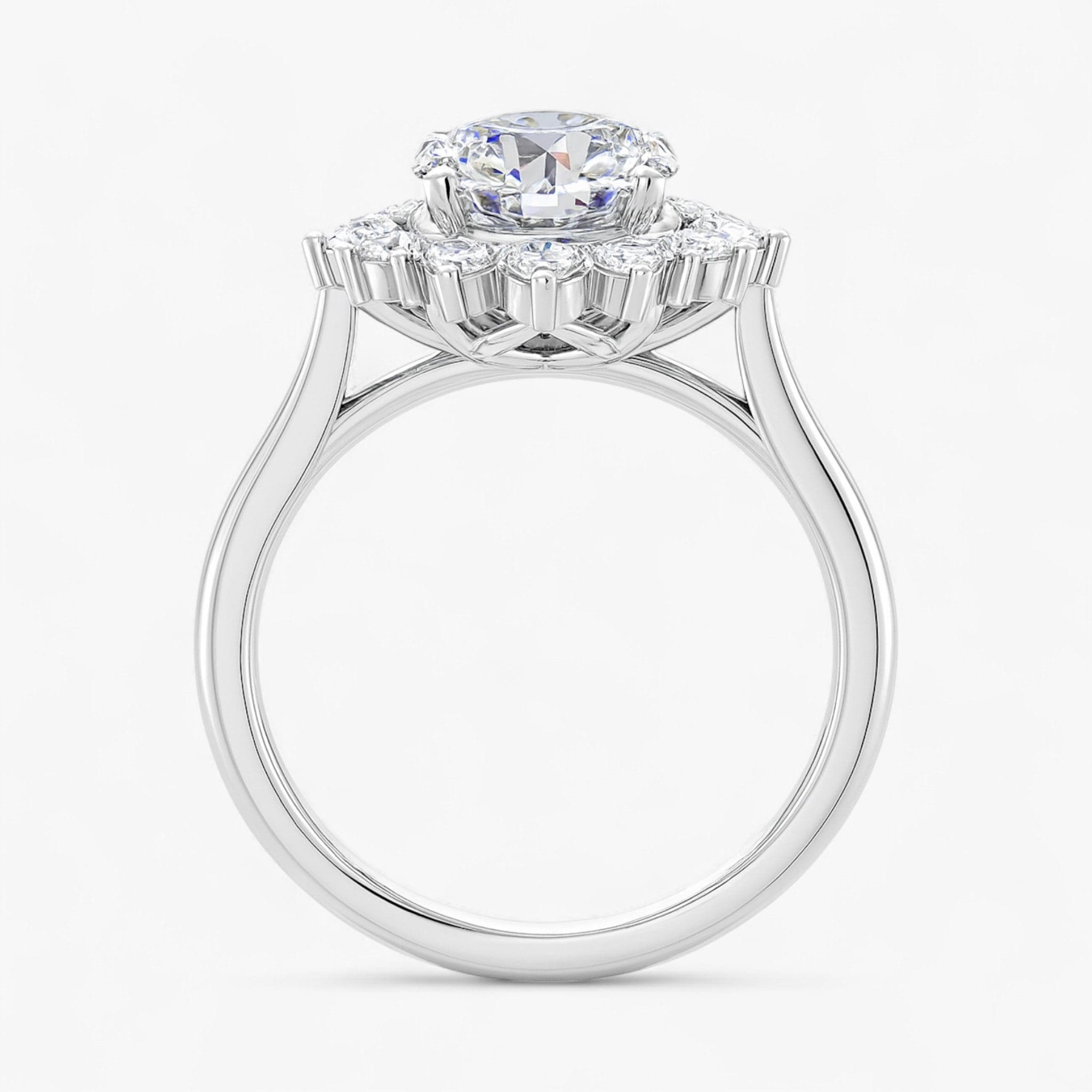The Royal Halo Engagement Ring | Round