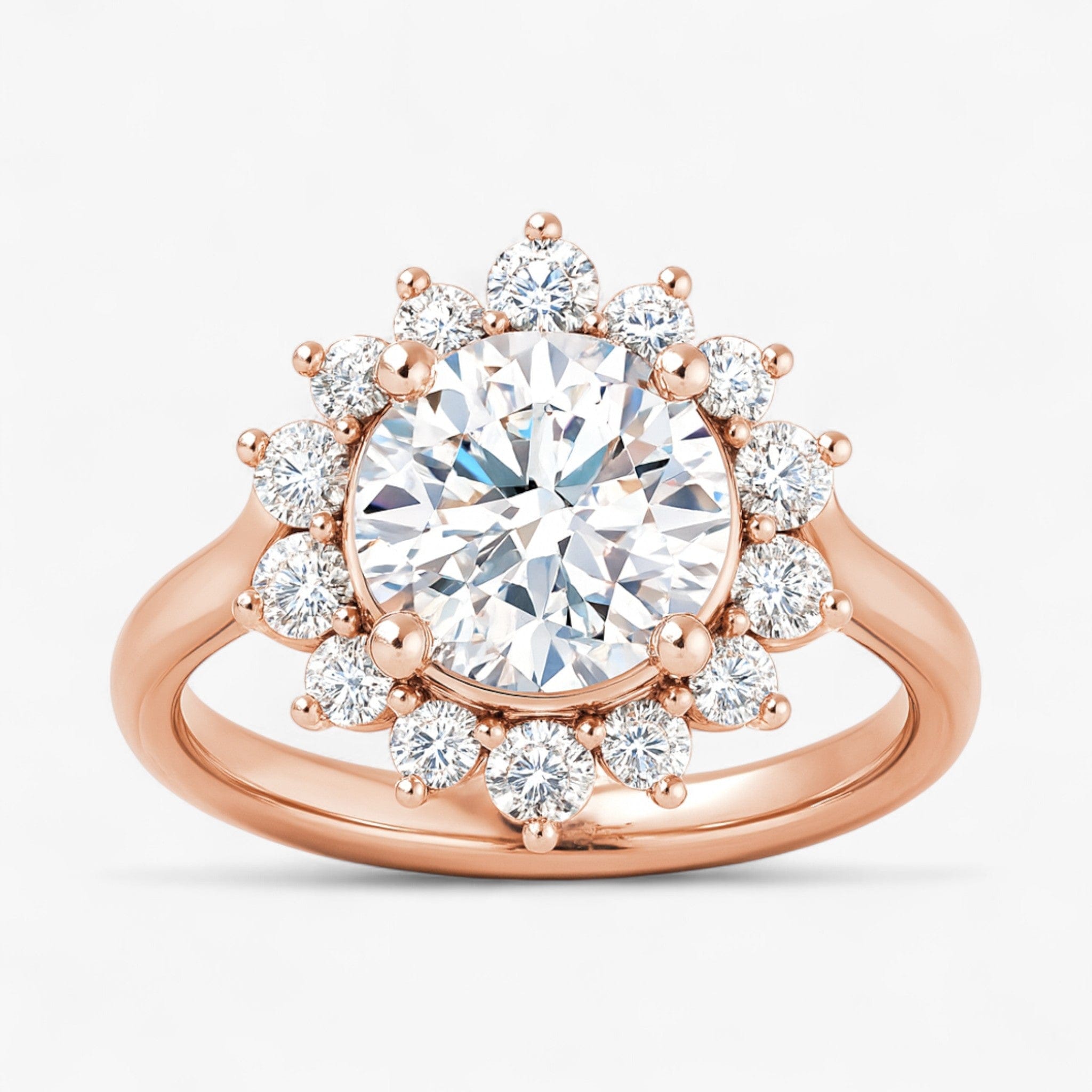 The Royal Halo Engagement Ring | Round
