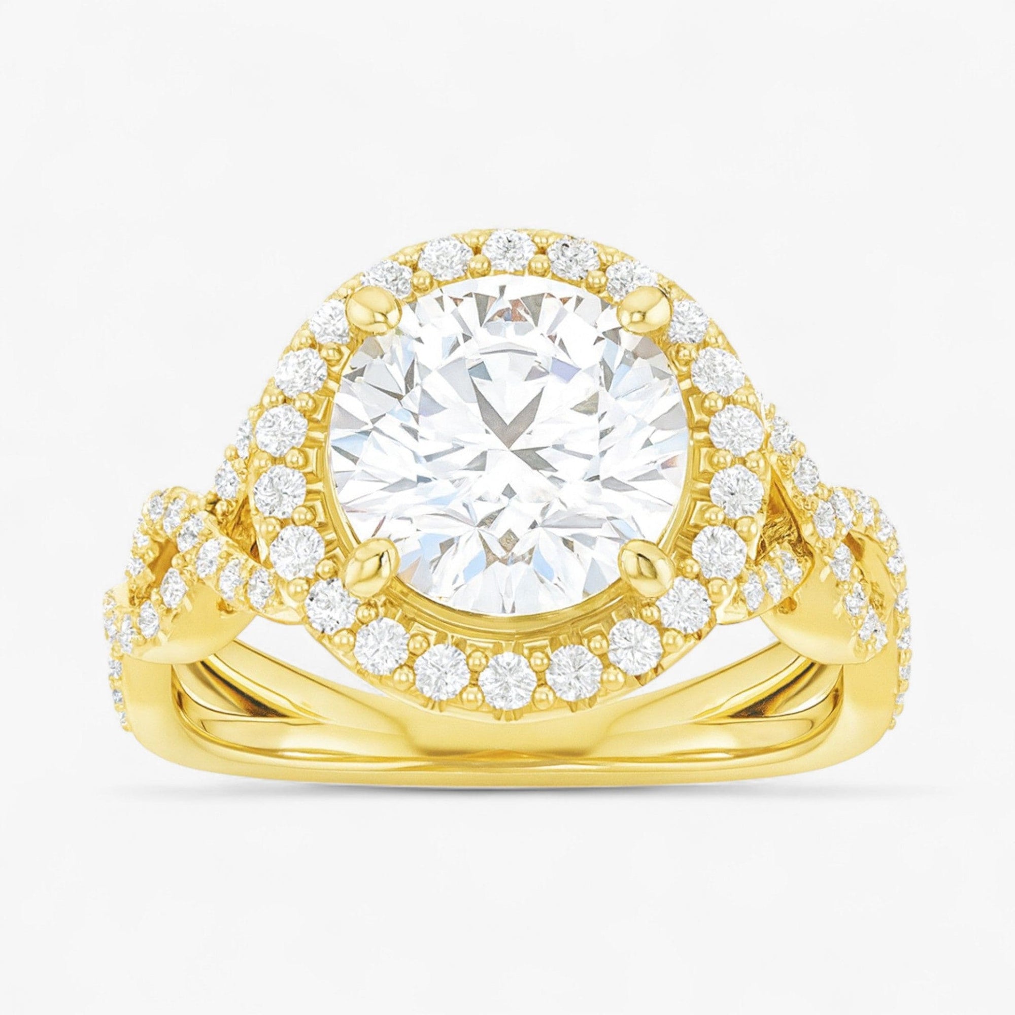 The Iconic Twisted Halo Engagement Ring | Round