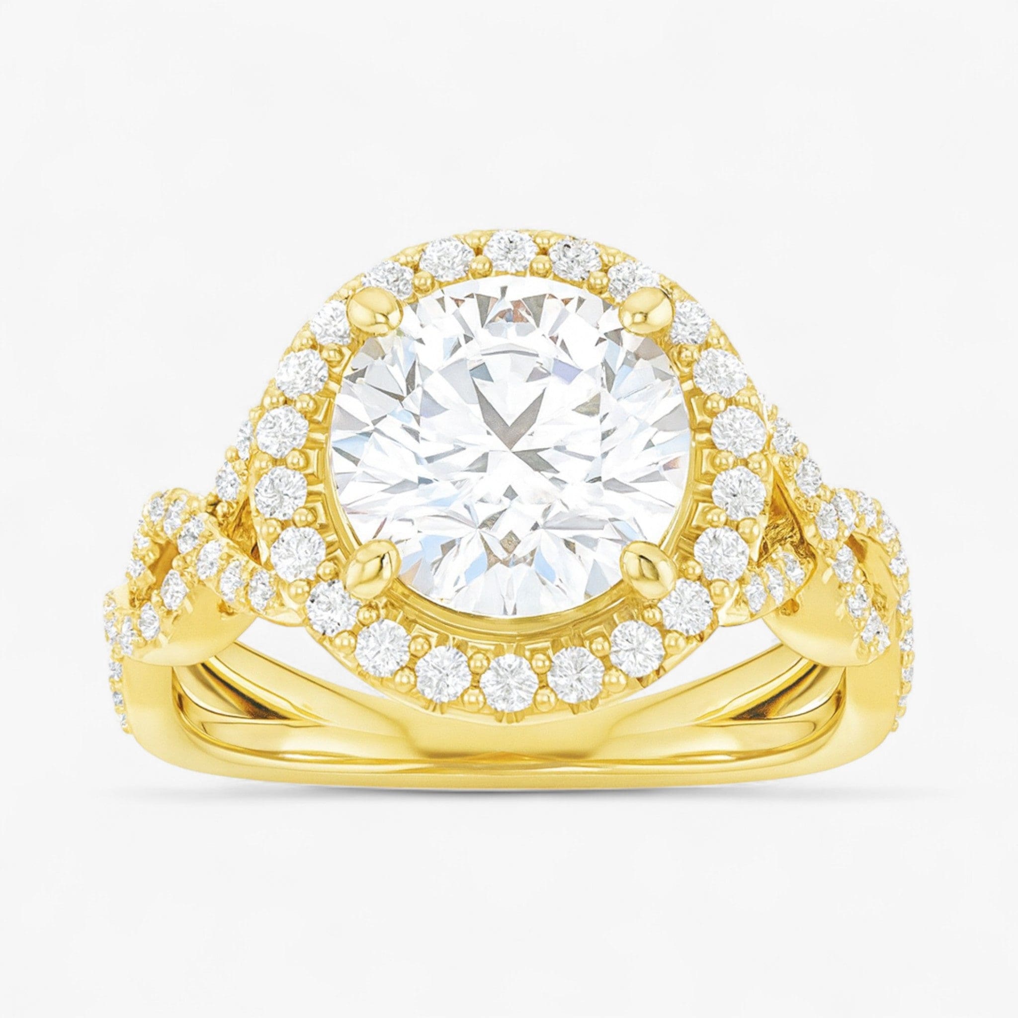 The Iconic Twisted Halo Engagement Ring | Round