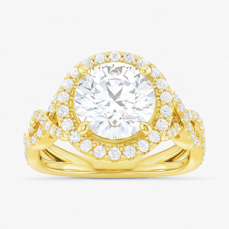 The Iconic Twisted Halo Engagement Ring | Round