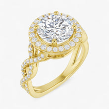 The Iconic Twisted Halo Engagement Ring | Round