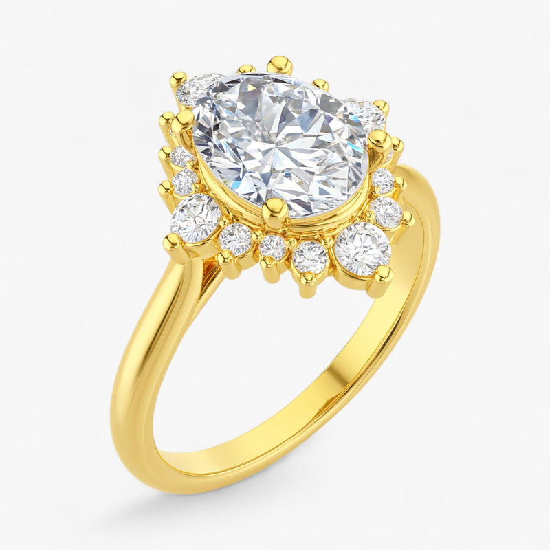 The Royal Halo Engagement Ring | Oval