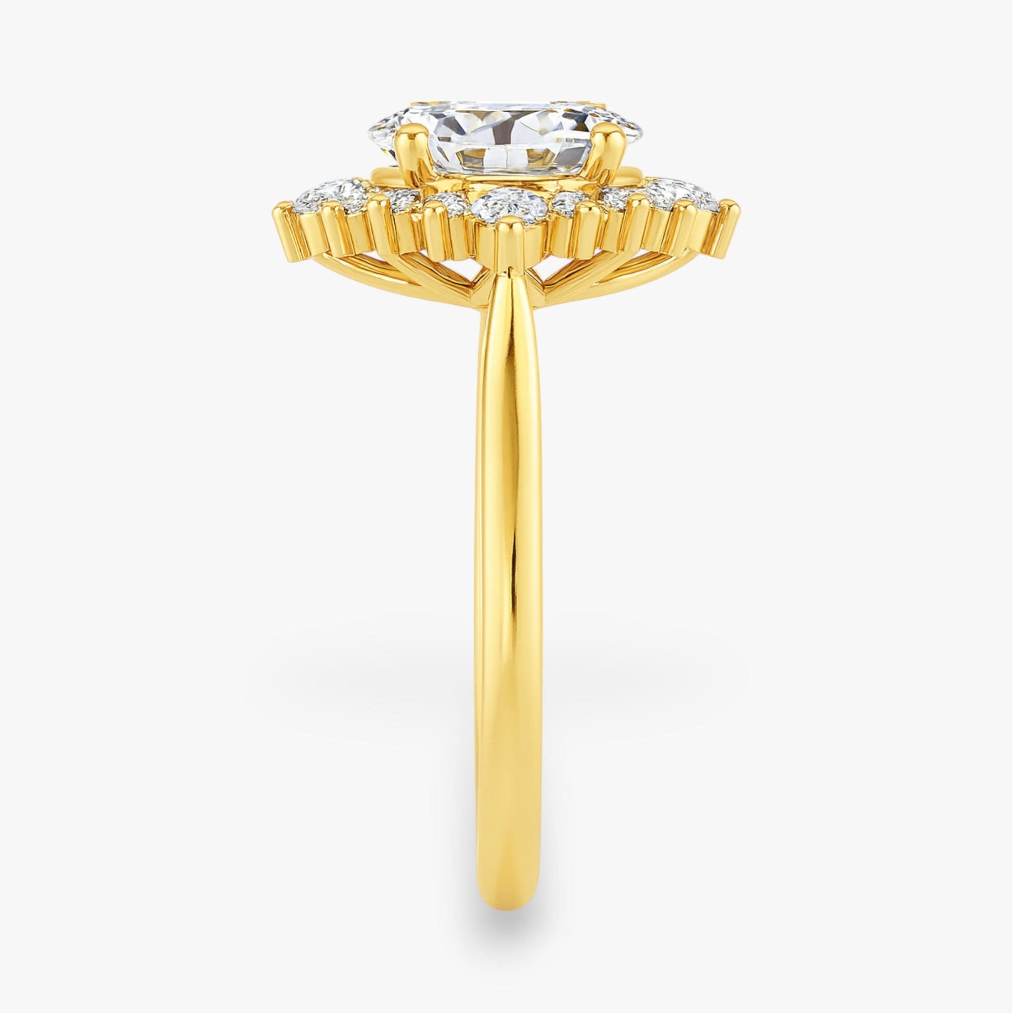 The Royal Halo Engagement Ring | Oval