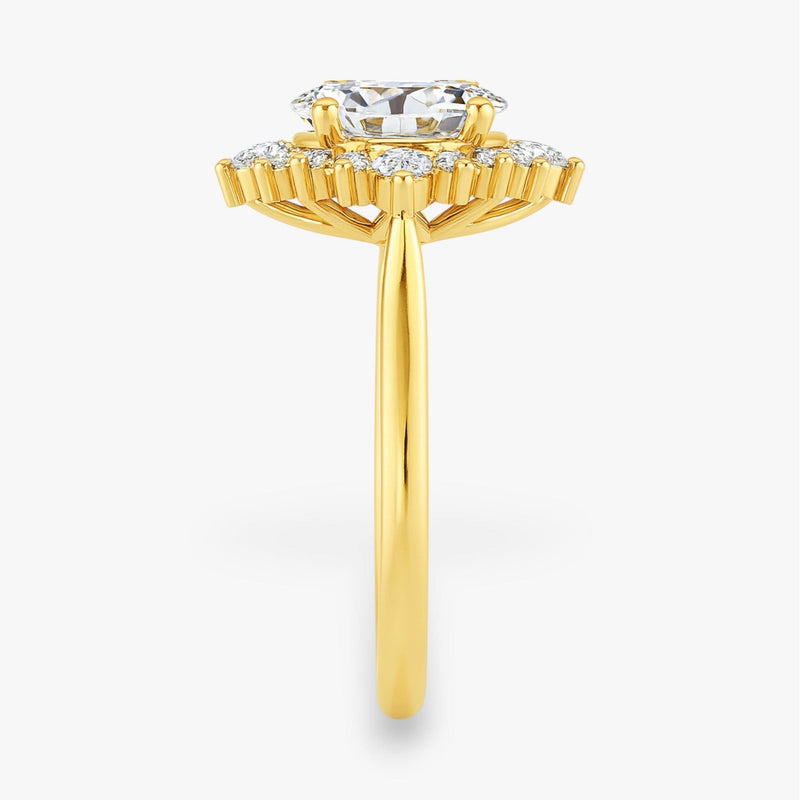 The Royal Halo Engagement Ring | Oval