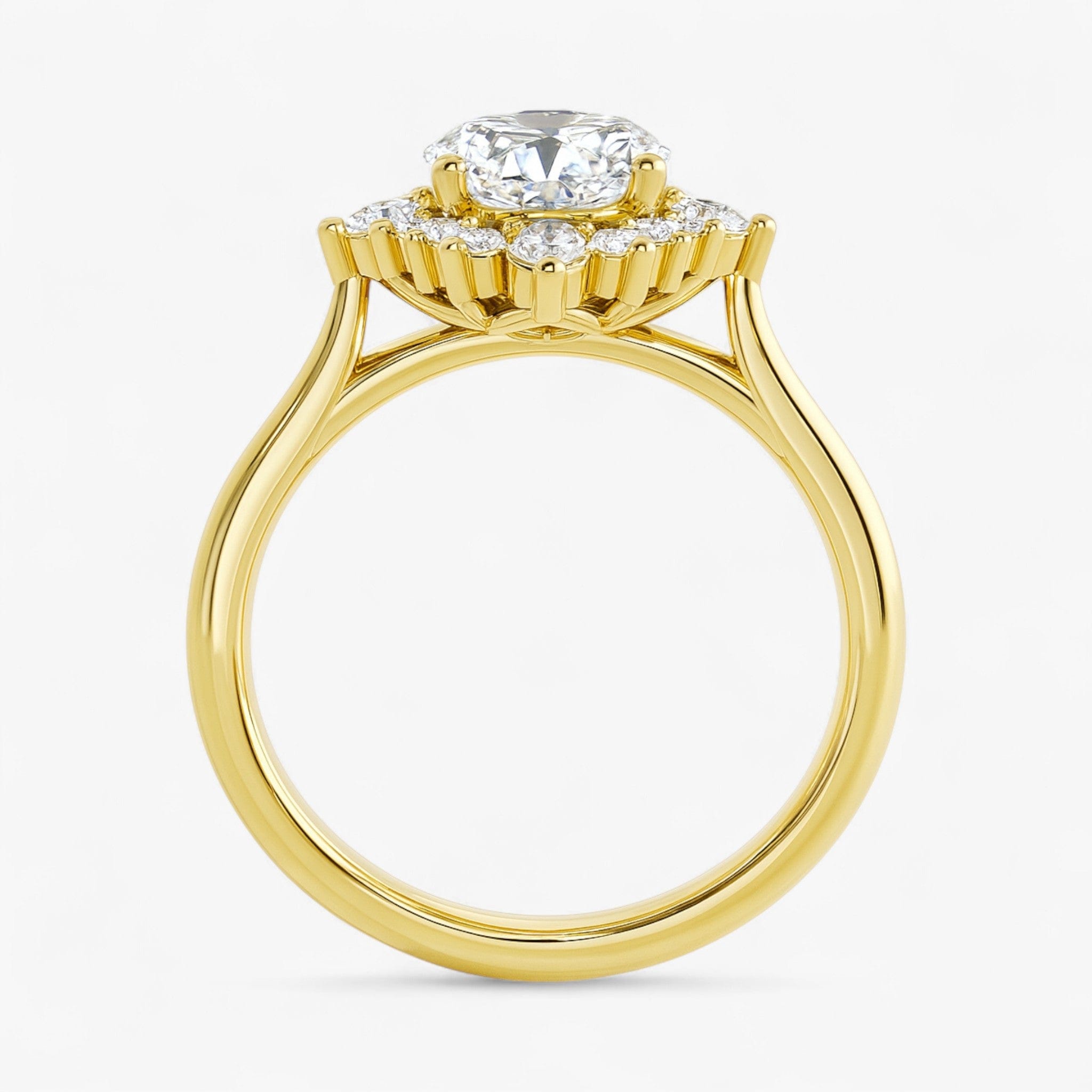 The Royal Halo Engagement Ring | Oval