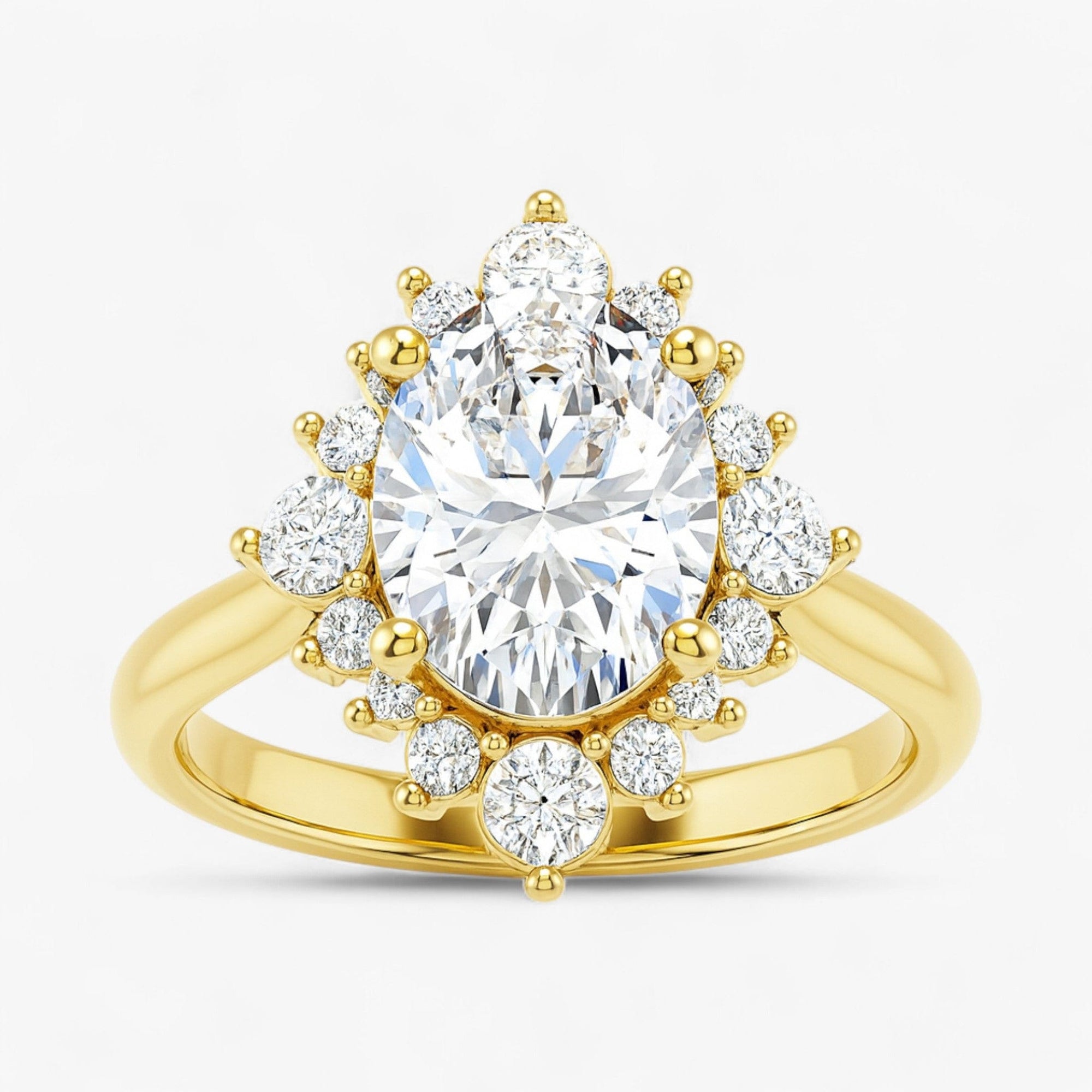The Royal Halo Engagement Ring | Oval