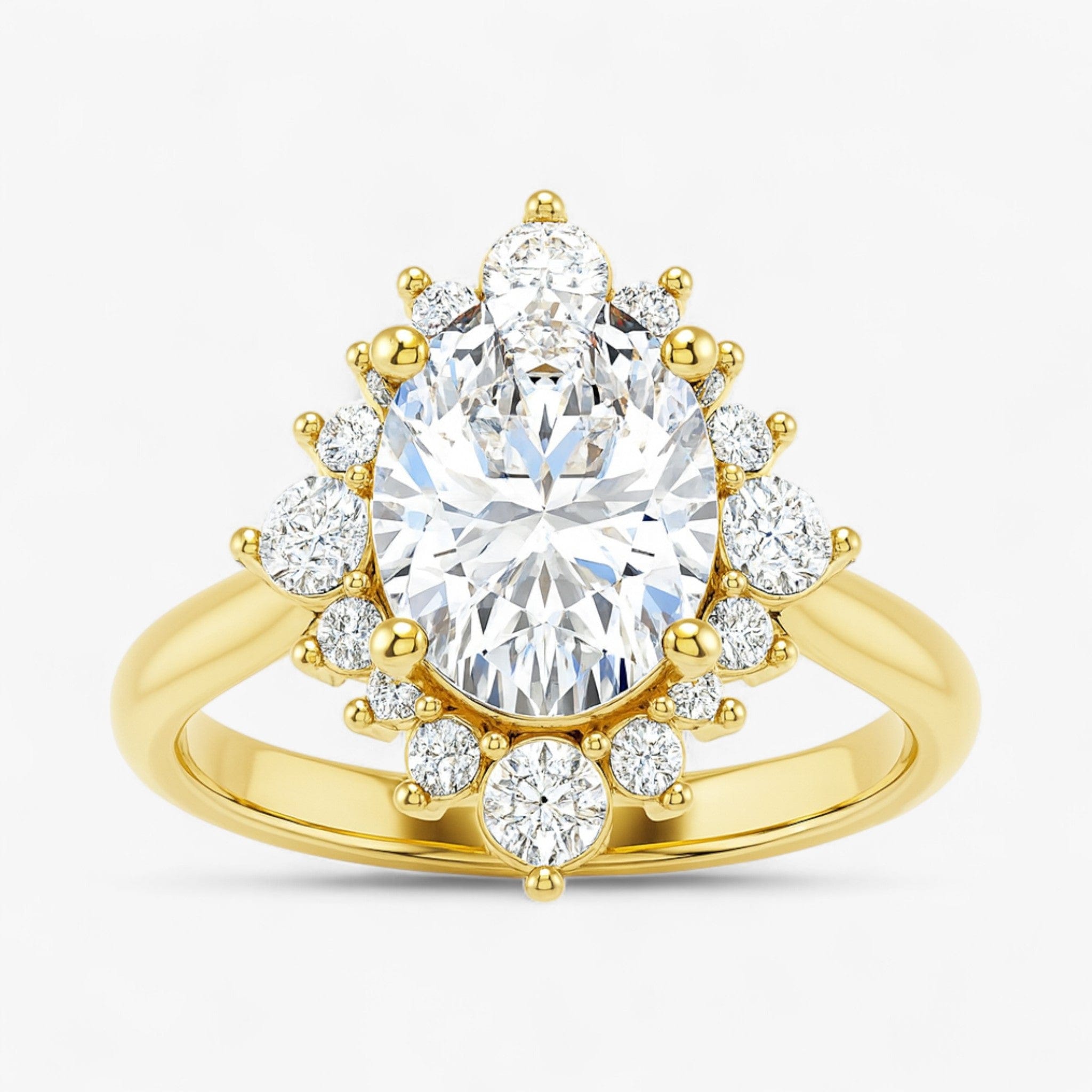 The Royal Halo Engagement Ring | Oval