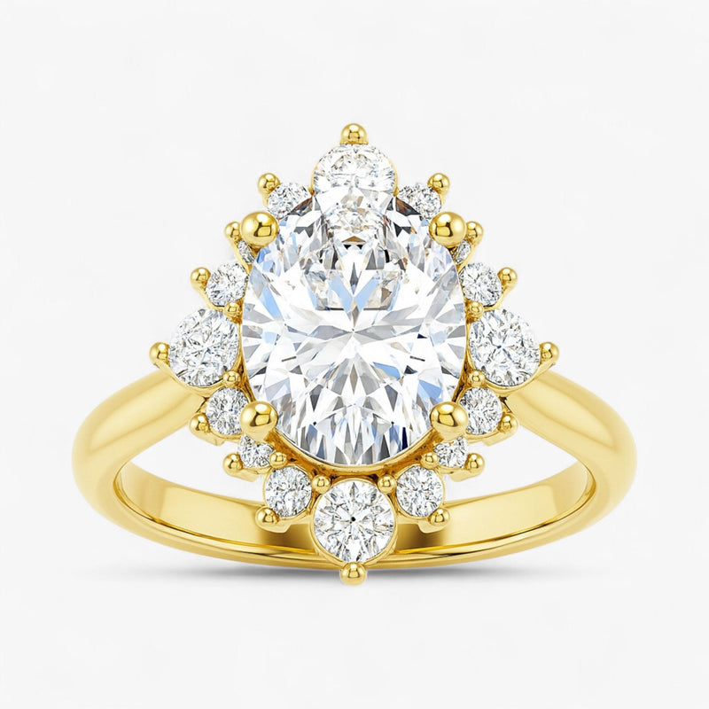 The Royal Halo Engagement Ring | Oval
