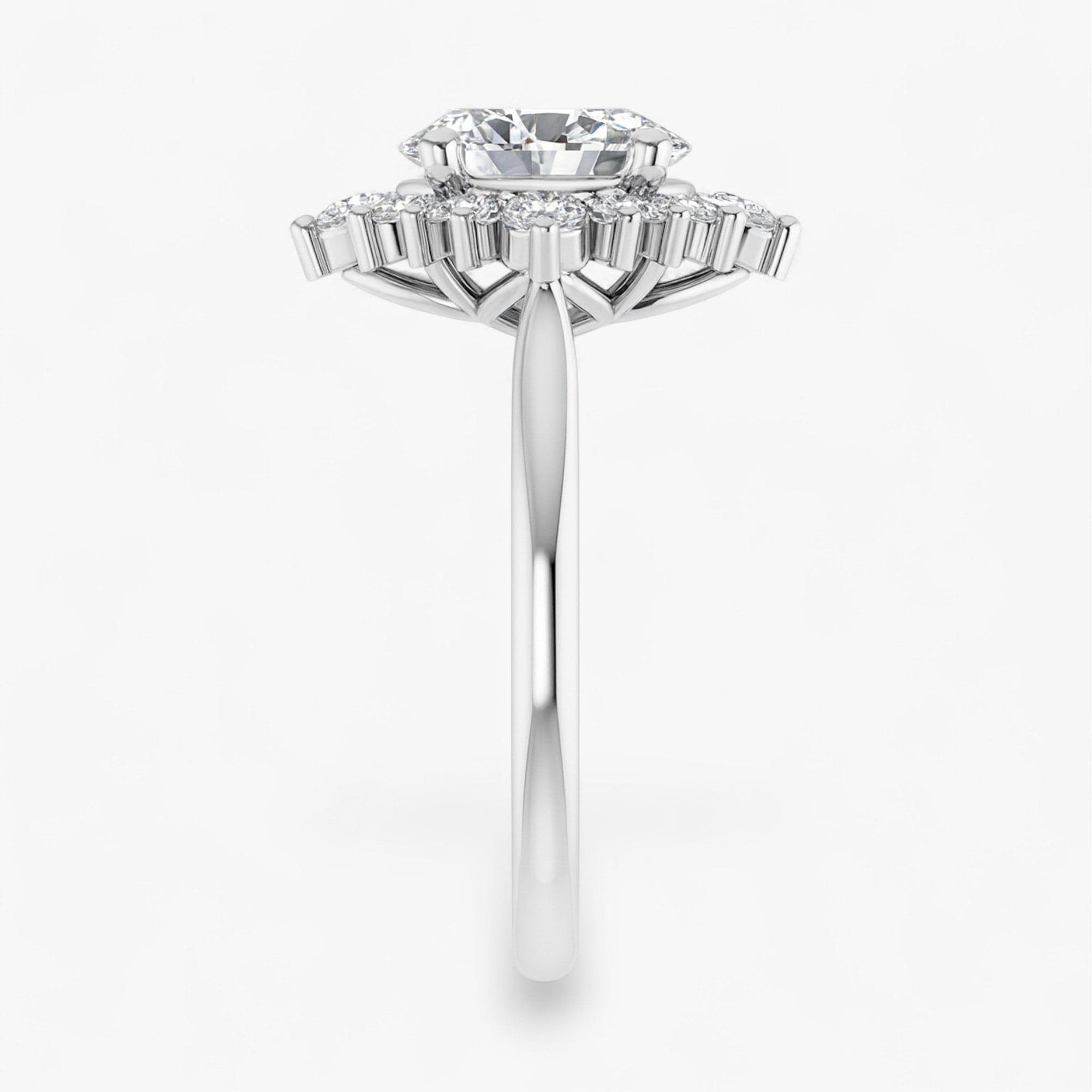 The Royal Halo Engagement Ring | Oval